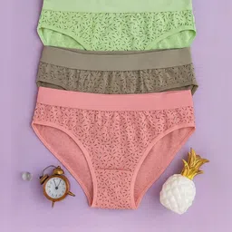 FiveFlag Women Pack Of 3 Hipster Multicolor Briefs-picture-30