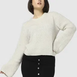 GAP Women Striped Round-Neck Sweater-image-4