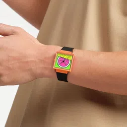 Swatch Unisex Printed Dial & Ceramic Straps Analogue Watch SO34Z101 image 4