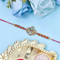 MEIRA JEWELLERY Set Of 1 Rakhi With Roli Chawal-picture-41