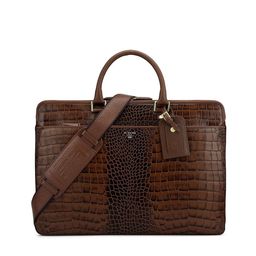Da Milano Men Textured Leather Laptop Bag-picture-16