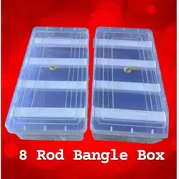 inab Multipurpose Plastic Storage Box Combo – Set of 2 Large Transparent Organizer Chudi Organizer For Storage Vanity Box image 3