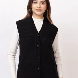 TWENTY ME Women Embroidered Woollen Cardigan with Embroidered Detail-picture-21