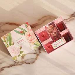 HABERE INDIA Pink 4 Pieces Rose Scented Jar Candle for Soothing Fragrance-picture-22