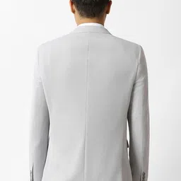 Van Heusen Self Design Notched Lapel Single-Breasted Blazer image 5