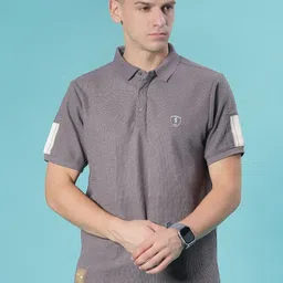 V-Mart Men Self Design Polo Collar Cotton T-shirt-picture-39