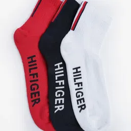 Tommy Hilfiger Men Pack Of 3 Patterned Cotton Calf Length Socks-picture-42