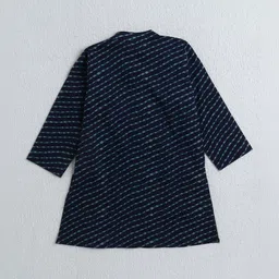 The Magic Wand Boys Ethnic Motifs Printed Regular Pure Cotton Kurta with Pyjamas image 2