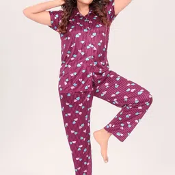 Be You Women Printed Night suit-picture-22