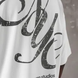 HASTEN Men Printed Drop-Shoulder Sleeves T-shirt image 2