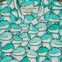 The Lion and The Fish Boys Comfort Opaque Printed Casual Shirt image 3
