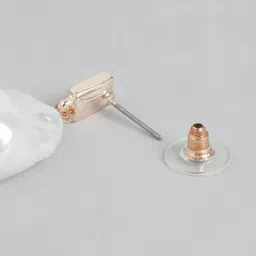 Forever New Rose Parker Organic Pearl & Stone Gold-Plated Teardrop Shaped Drop Earrings image 3