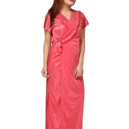 ANKONA Solid Short Sleeves Everyday Maxi Nightdress-picture-27