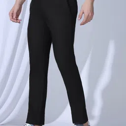 Blackberrys Men B-95 Slim Fit Low-Rise Cotton Trousers image 3