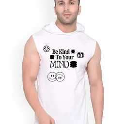 FABSTIEVE Typography Printed Hooded Sleeveless Cotton Gym Vest-picture-36