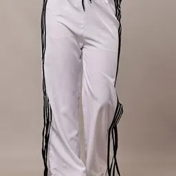 BAESD Women Striped Relaxed Straight Leg Trousers-image-77