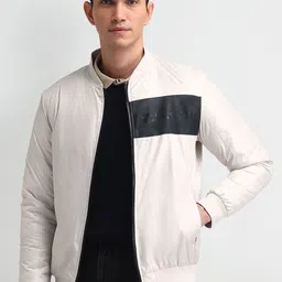 U.S. Polo Assn. Denim Co. Men Stand Collar Typography Printed Casual Bomber Jacket image 5