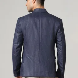 TAHVO Men Striped Regular Fit Double Breasted Blazer image 3
