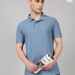 Lux Cozi Men Solid Pack Of 2 Polo Collar Lounge T-shirts-picture-33