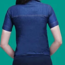 houseofcommon Women Regular Fit Solid Button Down Collar Casual Shirt image 2