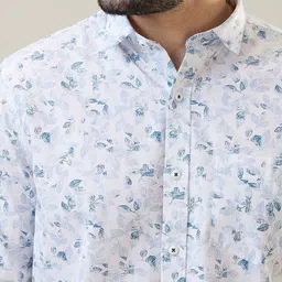 TIM PARIS Men Classic Floral Printed Casual Shirt image 5