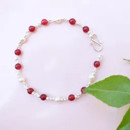 shritha Silver Pearl, Ruby Bracelet-picture-12