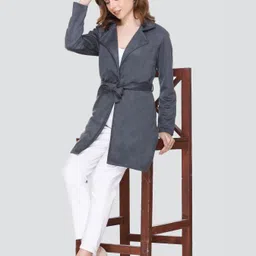 cushybee Suede Solid Coat For Women-picture-24