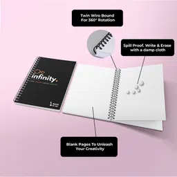 rays of ink Re-usable Smart Eco-friendly A4 Notebook Plain Sheets 40 Pages image 2