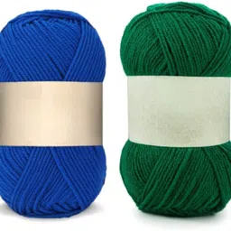 waaome ® Blue And Green Wool 200 Gram 100x2 Hand Knitting Art Craft Soft Yarn (WA120)-picture-39