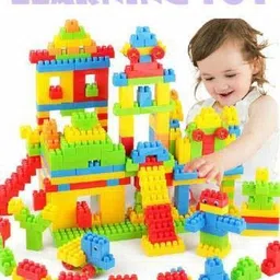 bvm group BEST BABY GIFT 100 Pcs Building Blocks,Creative /Learning Toy/Educational Toy/For Kids Puzzle Assembling Building Unbreakable Kids Toy Set (Multicolor). toys image 5