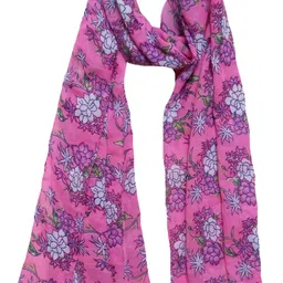 narnari Printed Chiffon Women Multicolor Scarf, Stole image 4
