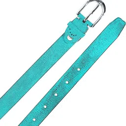 leather world Women Casual, Evening, Party, Formal Green Genuine Leather Belt image 2