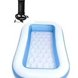tinytales 5.5 FT. Bath tub for Baby Inflatable Rectangular Pool with Air Balloon Pump Inflatable Swimming Pool-picture-11