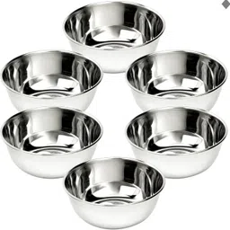bzilo Stainless Steel Vegetable Bowl Pack of 6 Stainless Steel Heavy Gauge Bowl/Wati/Katori With Mirror Finish B24-picture-10