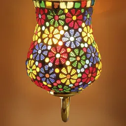 Devansh White & Gold-Toned Textured Contemporary Metal Bell Wall Lamp image 4