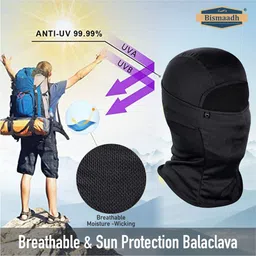 bismaadh Black Bike Face Mask for Men & Women image 4