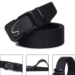 roadster Men Formal, Casual, Evening, Party Black Synthetic Belt image 3