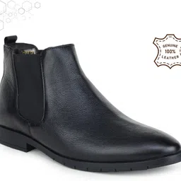 zoom shoes Genuine Leather Chelsea Boots|Slipon & Soft Cushioned Insole for All-Day Comfort Boots For Men image 1