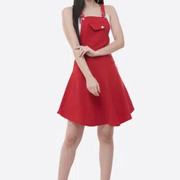 aakrithi Women Red Dungaree-picture-24
