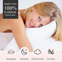 nirwan Microfibre Sleeping Pillow Pack of 2 Solid luxury & value of money image 3
