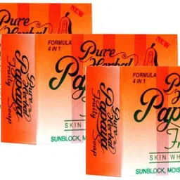 pure herbal Papaya Fruity Soap 3 In 1 Skin Whitening Soap image 1