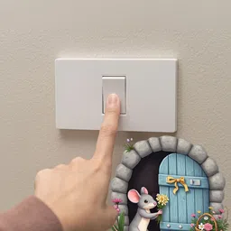 Flenzy Blue & Grey Printed Water-Proof Self-Adhesive Wall Stickers image 4