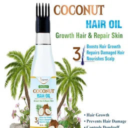 KEYOZA Natural Coconut Hair Oil For Hair Growth- 100 ml image 3
