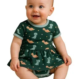 Adhigams Infants Girls Printed Cotton Romper-picture-50