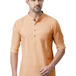 Navkanj Long Sleeves Mandarin Collar Straight Short Kurta-picture-33