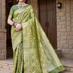 Anouk Rustic Ethnic Motifs Woven Design Banarasi Saree-picture-40