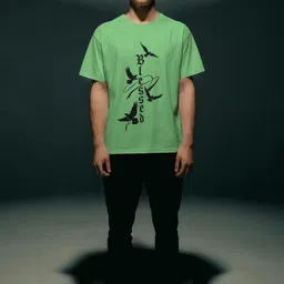 Silver Moon Clothing Typography Printed Drop-Shoulder Sleeves Pure Cotton T-shirt image 2