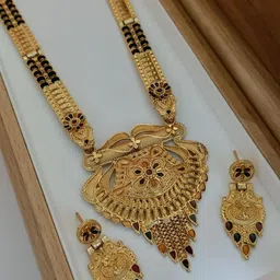 niva fashion Gold-Plated Brass Necklace & Earrings-picture-15