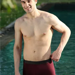 EAZY Pack Of 2 Luxury Fit Mid-Rise Breathable Trunks LF-G-Wine-LS-Blue-2XL image 2