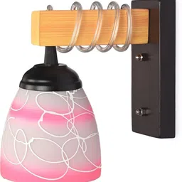 1ST TIME Pink & White Colourblocked Wood Contemporary Rectangle Shaped Wall Lamp-picture-23